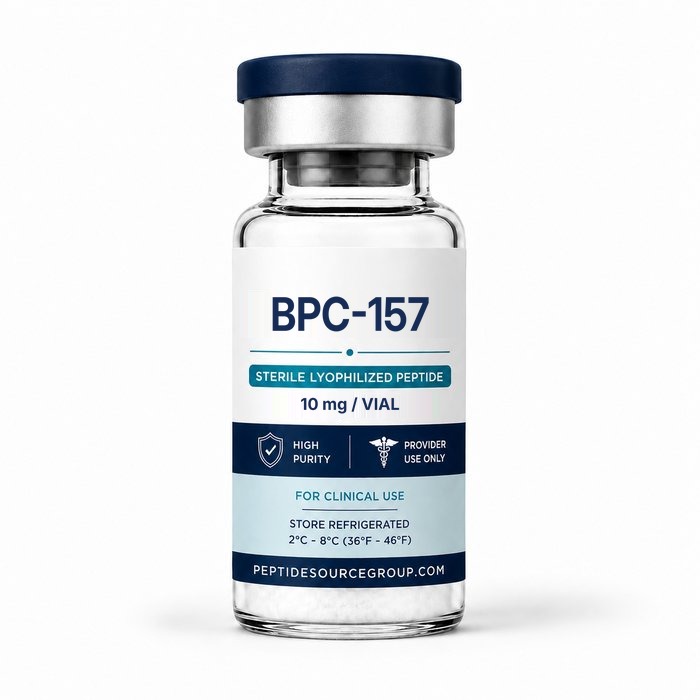 Peptide Source Group BPC-157 sterile lyophilized peptide vial