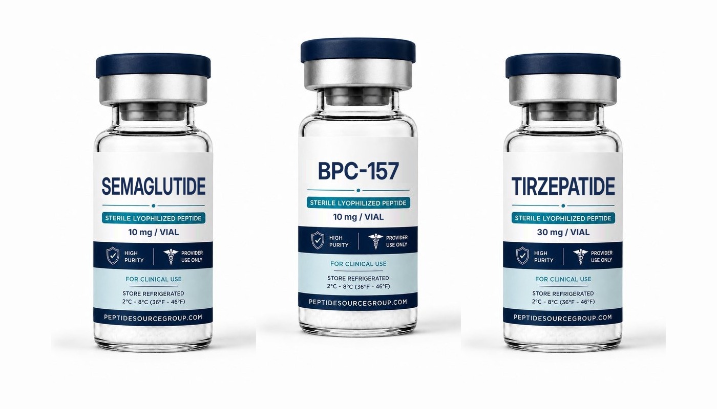 Three Peptide Source Group vials